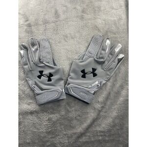 Under Armour Men's Spotlight Football Gloves - Grey Metallic Silver - New - XL